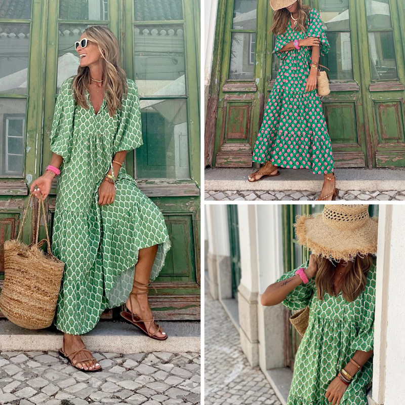 Merta™ - Wunderschönes grünes Sommerkleid