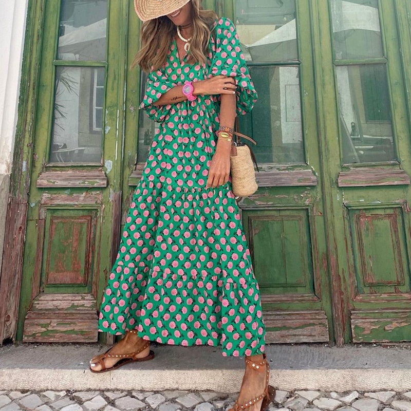 Merta™ - Wunderschönes grünes Sommerkleid